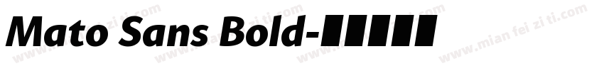 Mato Sans Bold字体转换